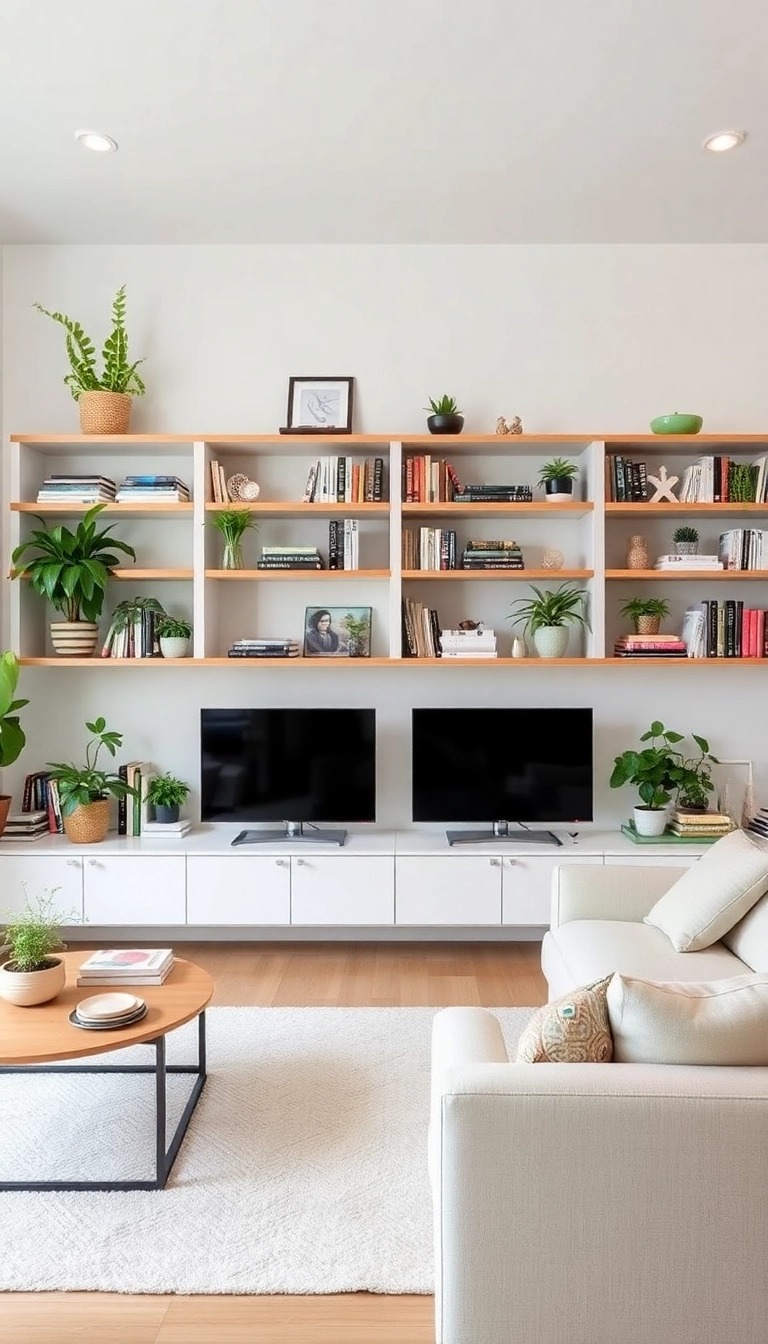 20 Living Room Decor Ideas That'll Make You Want to Stay Indoors Forever! - 19. Creative Shelving