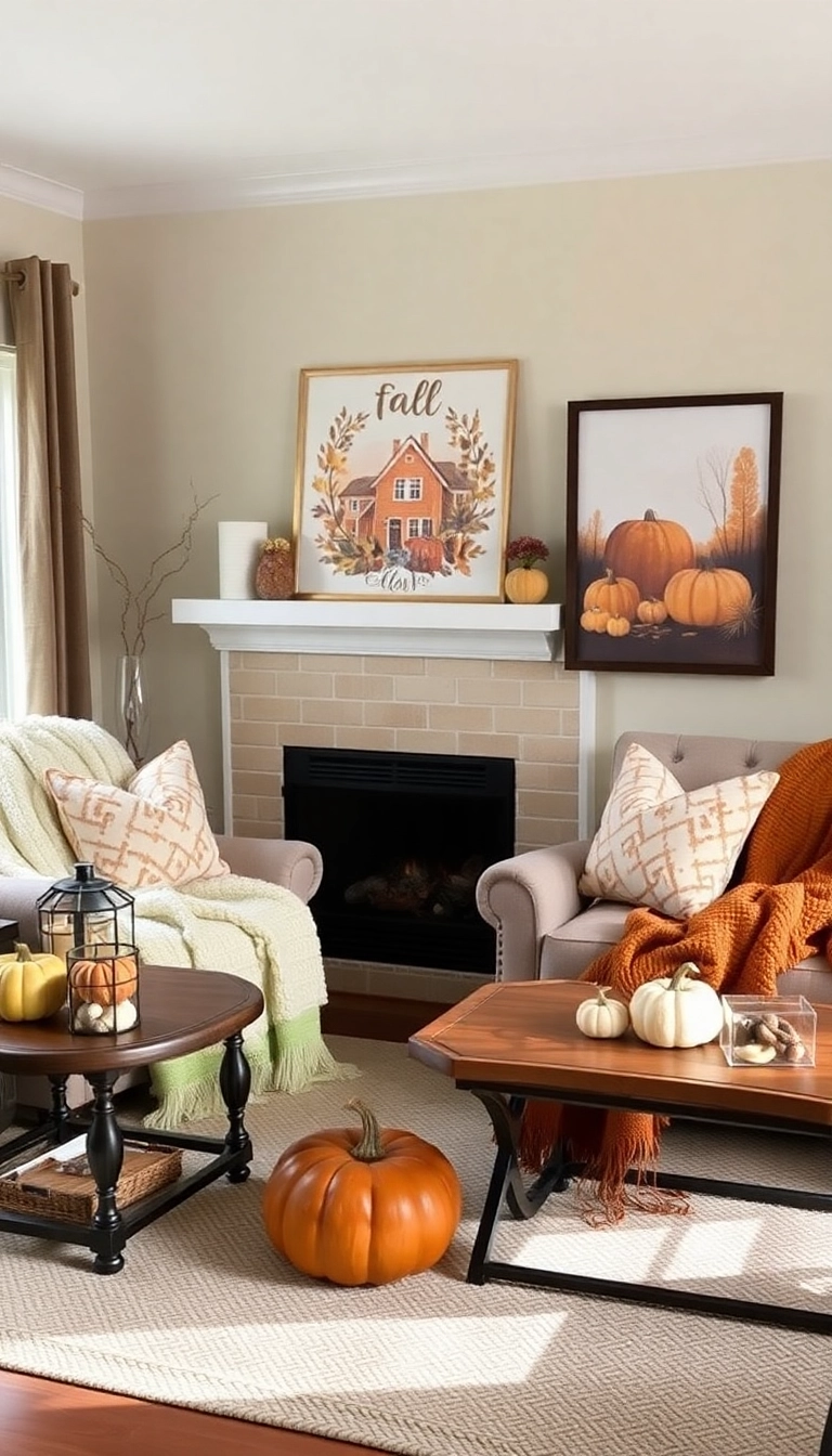 20 Living Room Decor Ideas That'll Make You Want to Stay Indoors Forever! - 18. Seasonal Decor Swaps