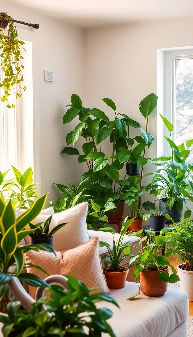 20 Living Room Decor Ideas That'll Make You Want to Stay Indoors Forever! - 12. Indoor Plants